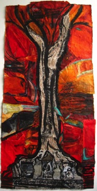 Growing Together - Ta Prohm Temple, Cambodia
Mixed media on Nepalese paper, 141 x 68cm Growing Together - Ta Prohm Temple, Cambodia
Mixed media on Nepalese paper, 141 x 68cm